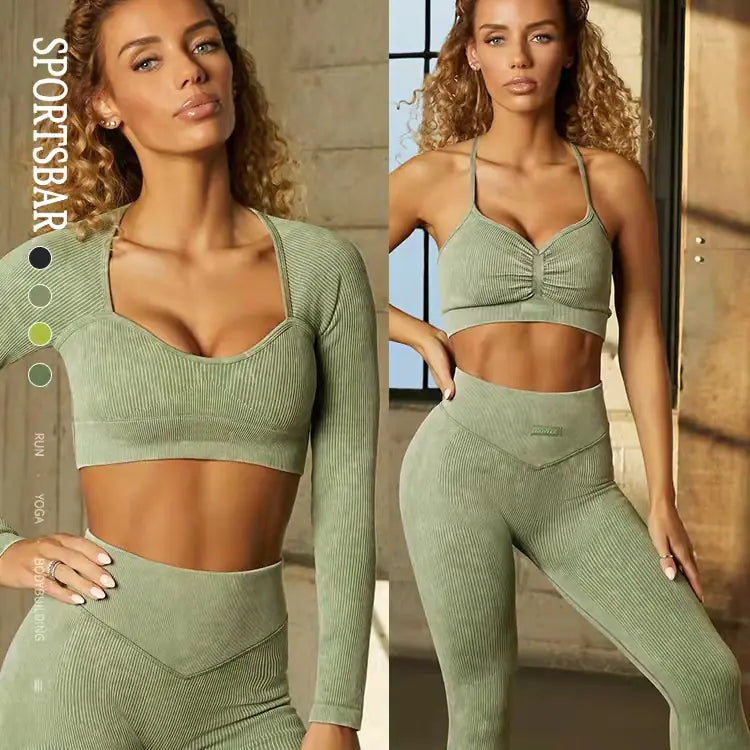 FlexiComfort Women's Yoga Set with Designer Back